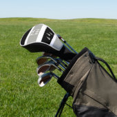 Houndstooth Patterned KerstTree Monogramed Golfheadcover (Insitu)