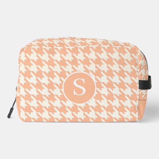 Houndstooth Peach Fuzz & White Toilettas Toilettasje (Achterkant)