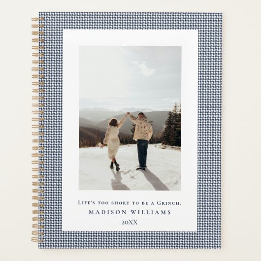 Houndstooth Peacoat lijst foto Planner (Voorkant)