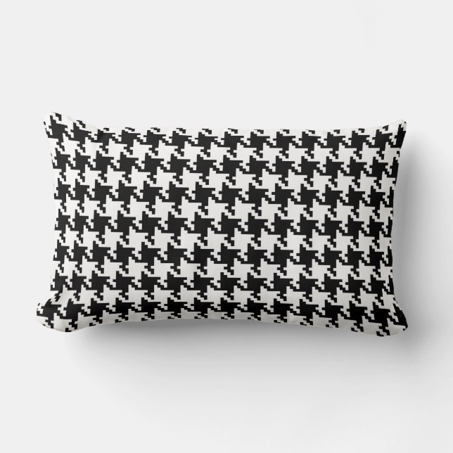 Houndstooth Pied-de-Poule Pattern Mod Kussen (Voorkant)