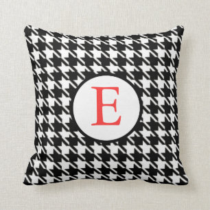 Houndstooth-piloot met Initiaal Kussen