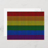 Houndstooth Pride op een zwarte achtergrond Briefkaart (Voorkant / Achterkant)