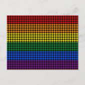 Houndstooth Pride op een zwarte achtergrond Briefkaart (Voorkant)