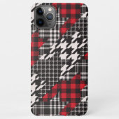 Houndstooth Pset Patroonpatrooncollage iPhone Hoesje (Achterkant)