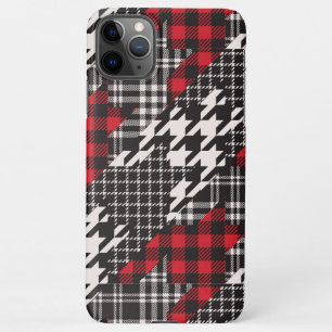 Houndstooth Pset Patroonpatrooncollage iPhone 11Pro Max Hoesje