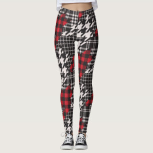 Houndstooth Pset Patroonpatrooncollage Leggings