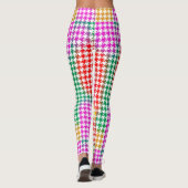 Houndstooth Psychedelic Pattern Leggings (Achterkant)