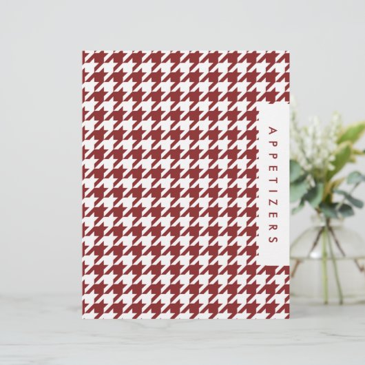 Houndstooth Recept Verdeeler / Hapjes / Aangepast  (Staand voorkant)