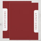 Houndstooth Recept Verdeeler / Hapjes / Aangepaste (Voorkant / Achterkant)