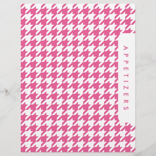 Houndstooth Receptenverdeler/Appetizers/Douane (Voorkant)