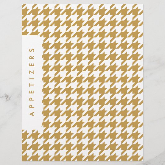 Houndstooth Receptenverdeler/Appetizers/Douane (Achterkant)