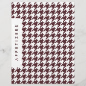 Houndstooth Receptenverdeler/Appetizers/Douane (Achterkant)