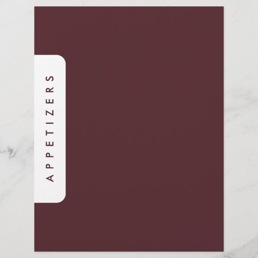 Houndstooth Receptenverdeler/Appetizers/Douane (Achterkant)