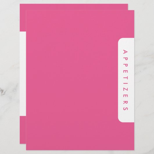 Houndstooth Receptenverdeler/Appetizers/Douane (Voorkant / Achterkant)