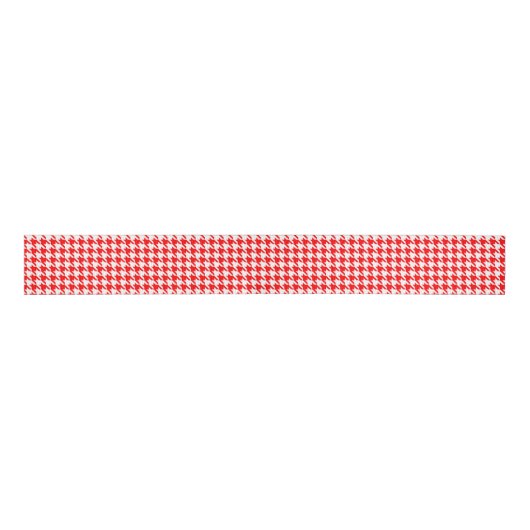 Houndstooth Red Grosgrain Lint (Voorkant)