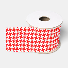 Houndstooth Red Grosgrain Lint