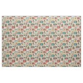 Houndstooth retro nostalgie jukebox stof (Fat Quarter)
