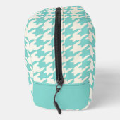 Houndstooth Robin Blauw & Wit Print Cut Naaizak Toilettasje (Rechts)