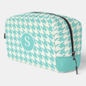 Houndstooth Robin Blauw & Wit Print Cut Naaizak Toilettasje (Rechterhoek)