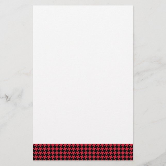 Houndstooth Rood en Zwart (Voorkant)
