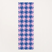 Houndstooth Roze + Blauw Grote Patroon Yogamat (Voorkant)