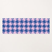 Houndstooth Roze + Blauw Grote Patroon Yogamat (Voorkant (horizontaal))