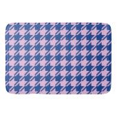 Houndstooth Roze + Blauw Patroon Badmat (Voorkant)