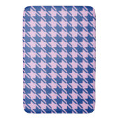 Houndstooth Roze + Blauw Patroon Badmat (Voorkant Verticaal)