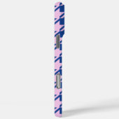Houndstooth Roze + Blauw Patroon Case-Mate iPhone Case (Achterkant / Rechts)
