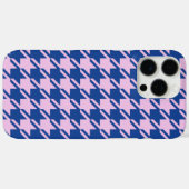 Houndstooth Roze + Blauw Patroon Case-Mate iPhone Case (Achterkant (horizontaal))