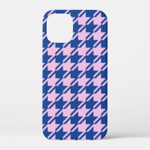 Houndstooth Roze + Blauw Patroon Case-Mate iPhone Case