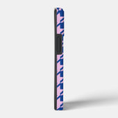 Houndstooth Roze + Blauw Patroon Case-Mate iPhone Case (Achterkant / Rechts)