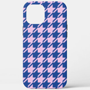 Houndstooth Roze + Blauw Patroon Case-Mate iPhone Case