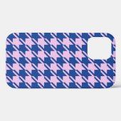 Houndstooth Roze + Blauw Patroon Case-Mate iPhone Case (Achterkant (horizontaal))