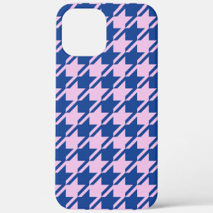 Houndstooth Roze + Blauw Patroon Case-Mate iPhone Case