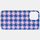 Houndstooth Roze + Blauw Patroon Case-Mate iPhone Case (Achterkant (horizontaal))