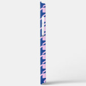 Houndstooth Roze + Blauw Patroon Case-Mate iPhone Case (Achterkant / Links)