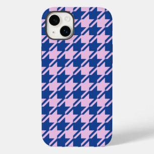 Houndstooth Roze + Blauw Patroon Case-Mate iPhone 14 Plus Hoesje