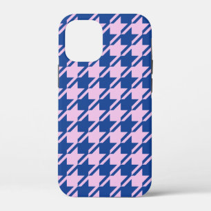 Houndstooth Roze + Blauw Patroon Case-Mate iPhone Case