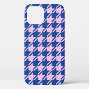 Houndstooth Roze + Blauw Patroon Case-Mate iPhone Case