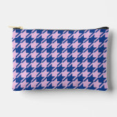 Houndstooth Roze + Blauw Patroon Etui (Voorkant)