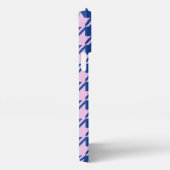 Houndstooth Roze + Blauw Patroon iPhone Hoesje (Rechterkant)