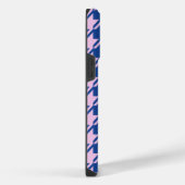 Houndstooth Roze + Blauw Patroon iPhone Hoesje (Rechterkant)