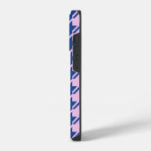Houndstooth Roze + Blauw Patroon iPhone Hoesje (Linkerkant)