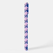 Houndstooth Roze + Blauw Patroon iPhone Hoesje (Rechterkant)