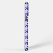 Houndstooth Roze + Blauw Patroon iPhone Hoesje (Rechterkant)