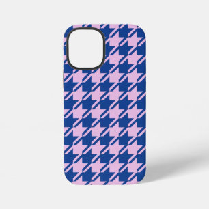 Houndstooth Roze + Blauw Patroon iPhone 12 Mini Hoesje