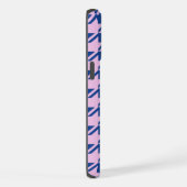 Houndstooth Roze + Blauw Patroon iPhone Hoesje (Rechterkant)