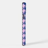 Houndstooth Roze + Blauw Patroon iPhone Hoesje (Rechterkant)