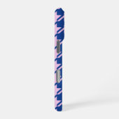 Houndstooth Roze + Blauw Patroon iPhone Hoesje (Rechterkant)